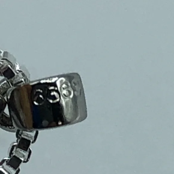 925 Sterling Silver Diamond Boho Fashion Elegant Necklace - Picture 7 of 8